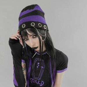 2/30$ Dolls Kills striped beanie